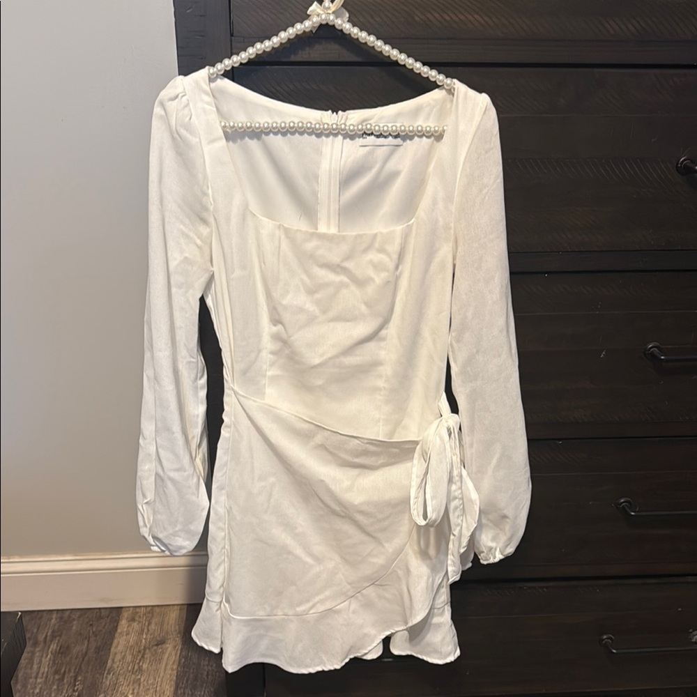 Princess Polly Cream Long Sleeve Sundress
